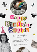 70's Themed Birthday Invitation- Editable and Printable Digital Download