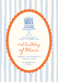 Whimsical Orange and Blue Birthday Invitation – Editable and Printable Digital Download